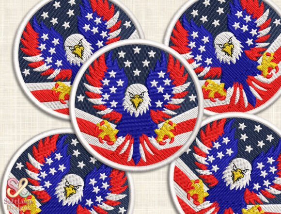 AMERICAN FLAG EAGLE Patch Embroidery