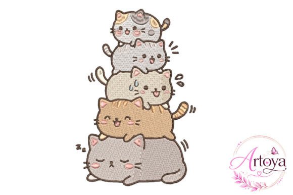 Cat Stack Embroidery Design Review