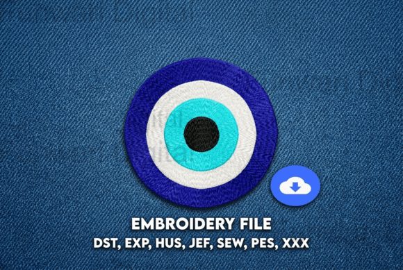 Classic Evil Eye Nazar Embroidery File