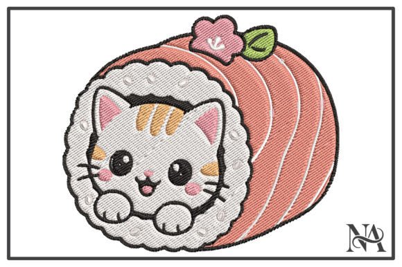 Kawaii Sushi Cat Embroidery Design Review