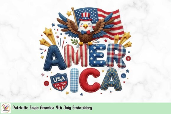 Patriotic Eagle America 4th July Embroidery Review