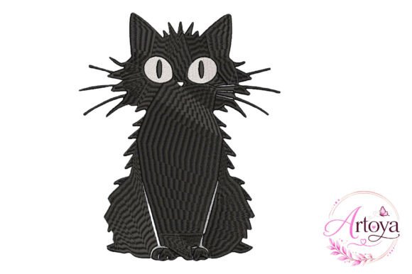 Primitive Black Cat Embroidery Design Review