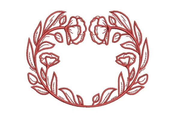 Red Poppy Wreath Embroidery Review