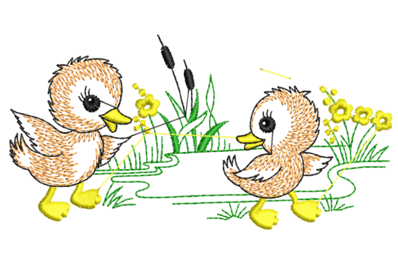 Two Ducklings Embroidery Design Review